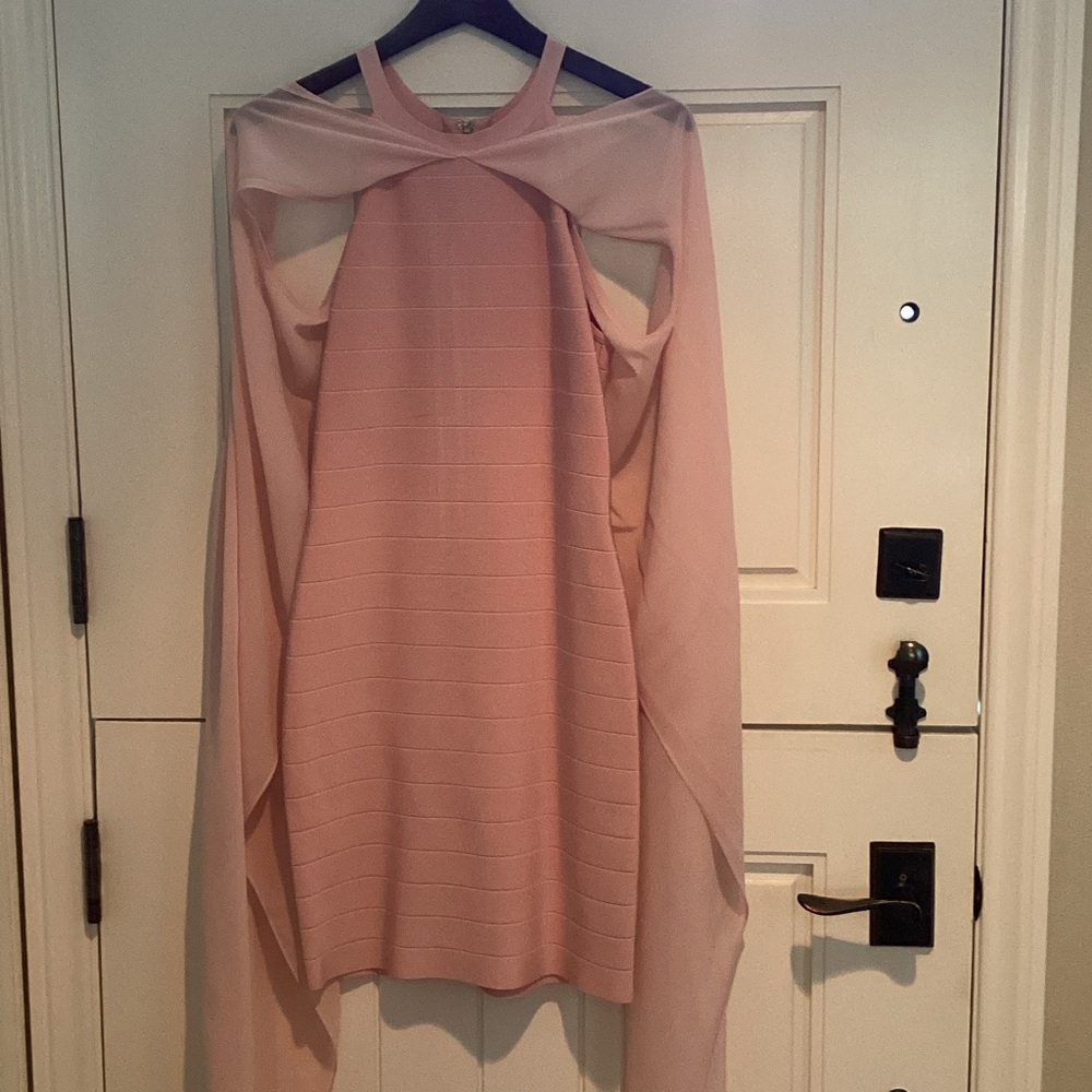 Venus Bridal Pink Long Sleeve Dress